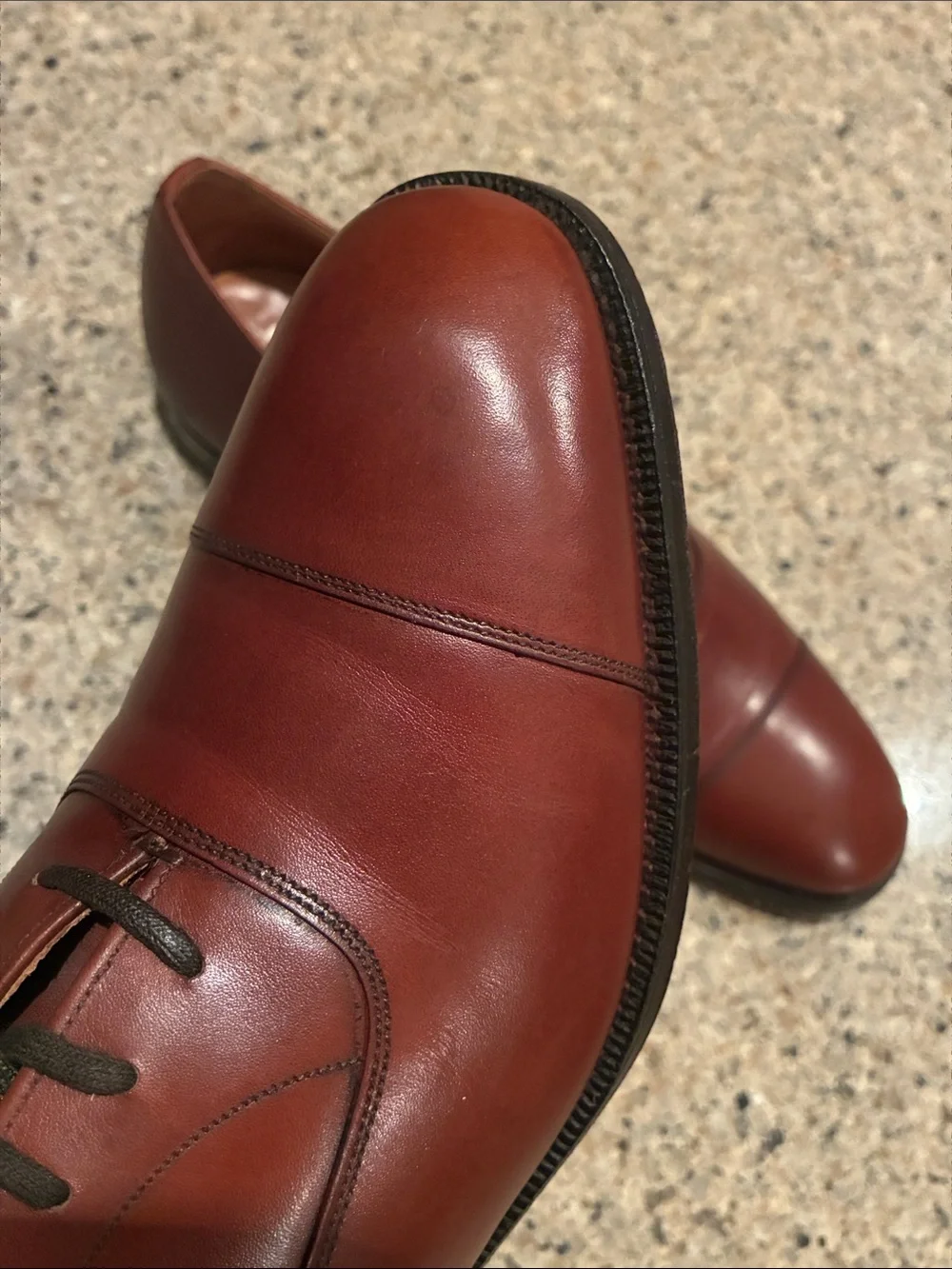 Men’s 10D Church's Men's Brown Cap-Toe Oxford Leather Dress Shoes
